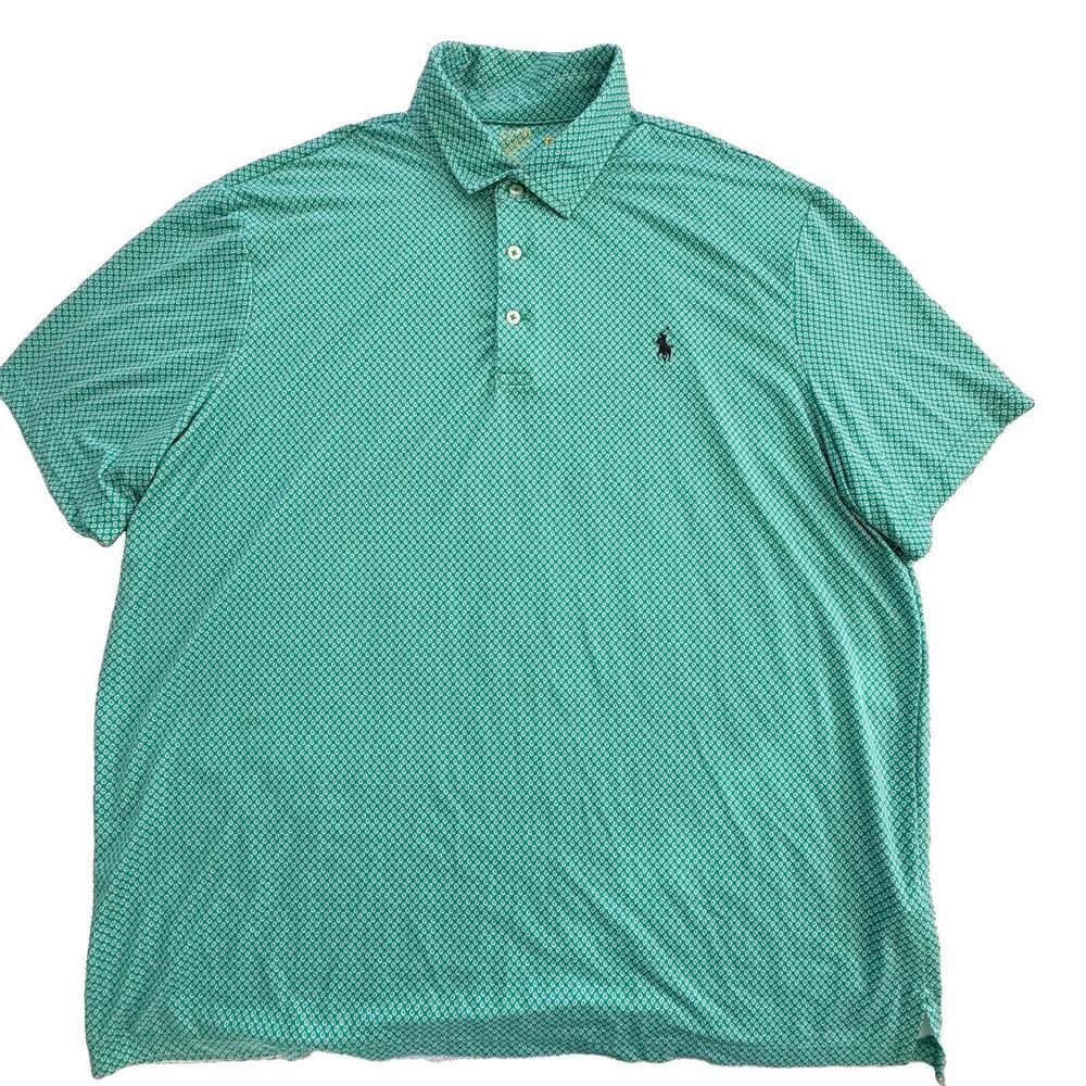 Polo Ralph Lauren Performa Golf Paisley Print Mens Shirt Short Sleeves L Preppy